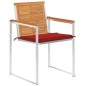 vidaXL Sedie da Giardino con Cuscini 6 pz in Legno Massello di Acacia vidaXL Sedie da Giardino con Cuscini 6 pz in Legno Massello di Acacia