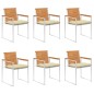vidaXL Sedie da Giardino con Cuscini 6 pz in Legno Massello di Acacia vidaXL Sedie da Giardino con Cuscini 6 pz in Legno Massello di Acacia