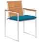 vidaXL Sedie da Giardino con Cuscini 6 pz in Legno Massello di Acacia vidaXL Sedie da Giardino con Cuscini 6 pz in Legno Massello di Acacia