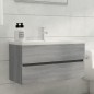 Mobile Sottolavabo Grigio Sonoma 90x38,5x45cm Legno Multistrato Mobile Sottolavabo Grigio Sonoma 90x38,5x45cm Legno Multistrato