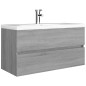 Mobile Sottolavabo Grigio Sonoma 90x38,5x45cm Legno Multistrato Mobile Sottolavabo Grigio Sonoma 90x38,5x45cm Legno Multistrato