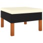 vidaXL Set Divani da Giardino 7pz Polyrattan Legno di Eucalipto Nero vidaXL Set Divani da Giardino 7pz Polyrattan Legno di Eucalipto Nero