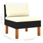 vidaXL Set Divani da Giardino 7pz Polyrattan Legno di Eucalipto Nero vidaXL Set Divani da Giardino 7pz Polyrattan Legno di Eucalipto Nero