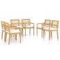 vidaXL Sedie Batavia con Cuscini 6 pz in Legno Massello di Teak vidaXL Sedie Batavia con Cuscini 6 pz in Legno Massello di Teak