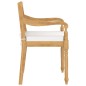 vidaXL Sedie Batavia con Cuscini 6 pz in Legno Massello di Teak vidaXL Sedie Batavia con Cuscini 6 pz in Legno Massello di Teak