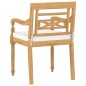 vidaXL Sedie Batavia con Cuscini 6 pz in Legno Massello di Teak vidaXL Sedie Batavia con Cuscini 6 pz in Legno Massello di Teak