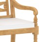 vidaXL Sedie Batavia con Cuscini 6 pz in Legno Massello di Teak vidaXL Sedie Batavia con Cuscini 6 pz in Legno Massello di Teak
