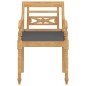vidaXL Sedie Batavia con Cuscini 6 pz in Legno Massello di Teak vidaXL Sedie Batavia con Cuscini 6 pz in Legno Massello di Teak