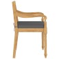 vidaXL Sedie Batavia con Cuscini 6 pz in Legno Massello di Teak vidaXL Sedie Batavia con Cuscini 6 pz in Legno Massello di Teak