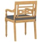 vidaXL Sedie Batavia con Cuscini 6 pz in Legno Massello di Teak vidaXL Sedie Batavia con Cuscini 6 pz in Legno Massello di Teak
