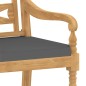 vidaXL Sedie Batavia con Cuscini 6 pz in Legno Massello di Teak vidaXL Sedie Batavia con Cuscini 6 pz in Legno Massello di Teak