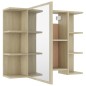 Armadietto a Specchio Rovere Sonoma 80x20,5x64 cm in Truciolato Armadietto a Specchio Rovere Sonoma 80x20,5x64 cm in Truciolato