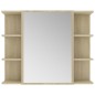 Armadietto a Specchio Rovere Sonoma 80x20,5x64 cm in Truciolato Armadietto a Specchio Rovere Sonoma 80x20,5x64 cm in Truciolato