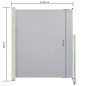 Tenda da Sole Laterale Retrattile 160 x 300 cm Grigia Tenda da Sole Laterale Retrattile 160 x 300 cm Grigia