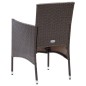 vidaXL Set da Pranzo per Giardino 5 pz con Cuscini Polyrattan Marrone vidaXL Set da Pranzo per Giardino 5 pz con Cuscini Polyrattan Marrone