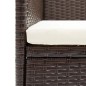vidaXL Set da Pranzo per Giardino 5 pz con Cuscini Polyrattan Marrone vidaXL Set da Pranzo per Giardino 5 pz con Cuscini Polyrattan Marrone