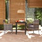 vidaXL Set da Pranzo per Giardino 3 pz con Cuscini Polyrattan Grigio vidaXL Set da Pranzo per Giardino 3 pz con Cuscini Polyrattan Grigio