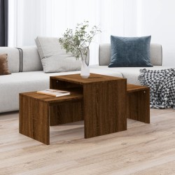 Set di Tavolini Rovere Marrone 100x48x40 cm Legno Multistrato