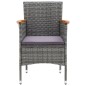 vidaXL Set da Pranzo per Giardino 3 pz con Cuscini Polyrattan Grigio vidaXL Set da Pranzo per Giardino 3 pz con Cuscini Polyrattan Grigio