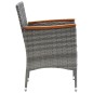 vidaXL Set da Pranzo per Giardino 3 pz con Cuscini Polyrattan Grigio vidaXL Set da Pranzo per Giardino 3 pz con Cuscini Polyrattan Grigio