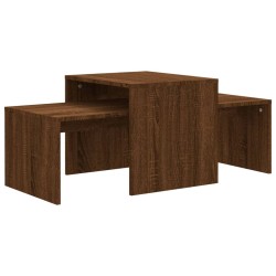 Set di Tavolini Rovere Marrone 100x48x40 cm Legno Multistrato