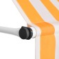 Tenda da Sole Retrattile Manuale 150cm Strisce Arancione Bianco Tenda da Sole Retrattile Manuale 150cm Strisce Arancione Bianco