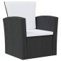 vidaXL Set Divani da Giardino 16 pz con Cuscini in Polyrattan Nero vidaXL Set Divani da Giardino 16 pz con Cuscini in Polyrattan Nero