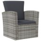 vidaXL Set Divani da Giardino 8 pz con Cuscini in Polyrattan Grigio