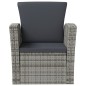 vidaXL Set Divani da Giardino 8 pz con Cuscini in Polyrattan Grigio