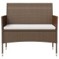 vidaXL Set Divani da Giardino 8 pz con Cuscini in Polyrattan Marrone vidaXL Set Divani da Giardino 8 pz con Cuscini in Polyrattan Marrone