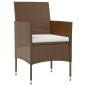 vidaXL Set Divani da Giardino 8 pz con Cuscini in Polyrattan Marrone vidaXL Set Divani da Giardino 8 pz con Cuscini in Polyrattan Marrone