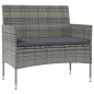 vidaXL Set Divani da Giardino 8 pz con Cuscini in Polyrattan Grigio