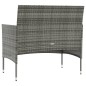 vidaXL Set Divani da Giardino 8 pz con Cuscini in Polyrattan Grigio