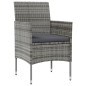 vidaXL Set Divani da Giardino 8 pz con Cuscini in Polyrattan Grigio