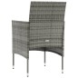 vidaXL Set Divani da Giardino 8 pz con Cuscini in Polyrattan Grigio
