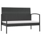 vidaXL Set Divani da Giardino 16 pz con Cuscini in Polyrattan Nero
