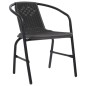 vidaXL Sedie da Giardino 4 pz in Rattan in Plastica e Acciaio 110 kg vidaXL Sedie da Giardino 4 pz in Rattan in Plastica e Acciaio 110 kg