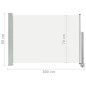 Tenda Laterale Retrattile per Patio 80x300 cm Crema Tenda Laterale Retrattile per Patio 80x300 cm Crema