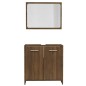 vidaXL Set Mobili da Bagno Rovere Marrone in Legno Multistrato