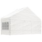 vidaXL Gazebo con Tetto Bianco 15,61x5,88x3,75 m in Polietilene
