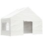 vidaXL Gazebo con Tetto Bianco 15,61x5,88x3,75 m in Polietilene