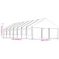 vidaXL Gazebo con Tetto Bianco 15,61x5,88x3,75 m in Polietilene