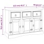 vidaXL Credenza Corona 115x43x79,5 cm Legno Massello di Pino Messicano vidaXL Credenza Corona 115x43x79,5 cm Legno Massello di Pino Messicano