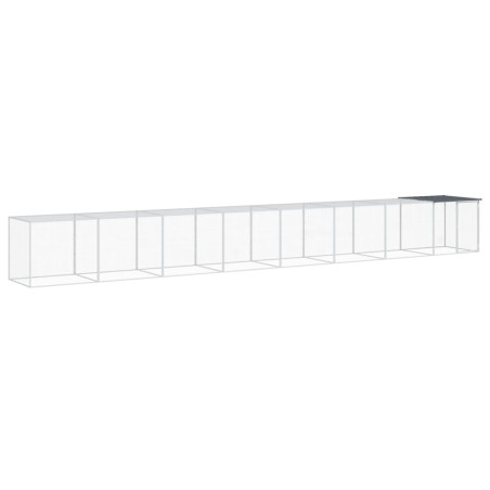 vidaXL Gabbia Polli con Tetto Antracite 803x98x90 cm Acciaio Zincato