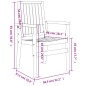 vidaXL Sedie da Giardino Impilabili 2 pz 56,5x57,5x91 cm Massello Teak vidaXL Sedie da Giardino Impilabili 2 pz 56,5x57,5x91 cm Massello Teak
