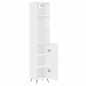 vidaXL Credenza Bianca 34,5x34x180 cm in Legno Multistrato vidaXL Credenza Bianca 34,5x34x180 cm in Legno Multistrato