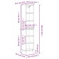 vidaXL Credenza Bianca 34,5x32,5x180 cm in Legno Multistrato vidaXL Credenza Bianca 34,5x32,5x180 cm in Legno Multistrato