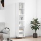 vidaXL Credenza 34,5x32,5x180 cm in Legno Multistrato Bianco Lucido vidaXL Credenza 34,5x32,5x180 cm in Legno Multistrato Bianco Lucido