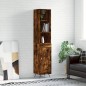 vidaXL Credenza Rovere Fumo 34,5x34x180 cm in Legno Multistrato