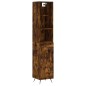 vidaXL Credenza Rovere Fumo 34,5x34x180 cm in Legno Multistrato